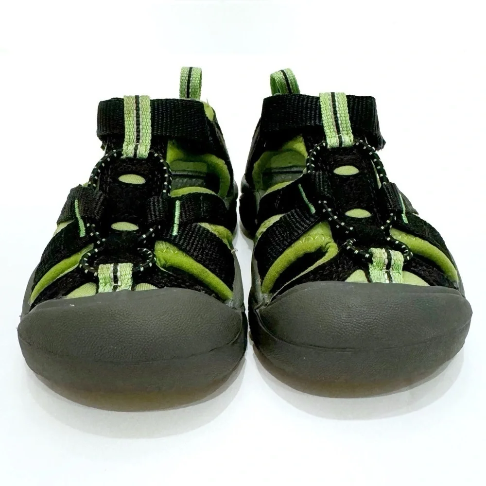 KEEN Newport H2 Water Hiking Sandals Black Lime Green Size 8